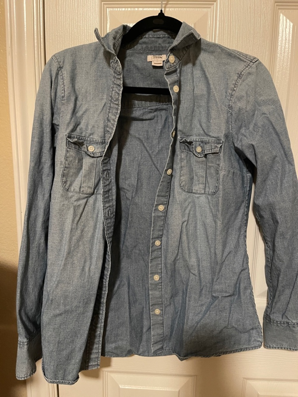 J. Crew Light Wash Chambray Button-Up Shirt